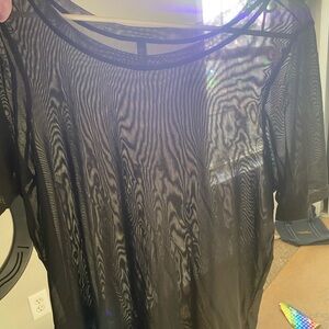 Sheer Black Mesh Top